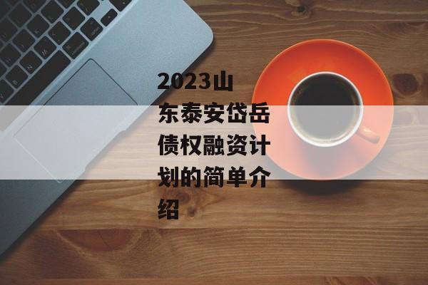 2023山东泰安岱岳债权融资计划的简单介绍