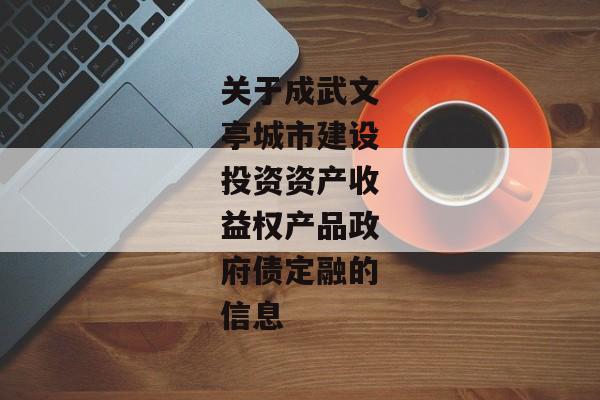 关于成武文亭城市建设投资资产收益权产品政府债定融的信息-第1张图片-信托定融返点网