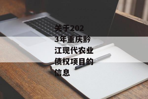 关于2023年重庆黔江现代农业债权项目的信息