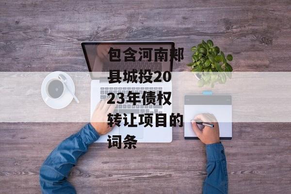 包含河南郏县城投2023年债权转让项目的词条