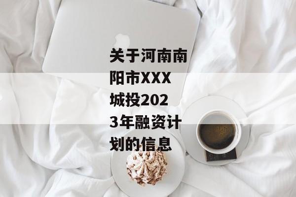 关于河南南阳市XXX城投2023年融资计划的信息