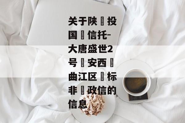 关于陕‮投国‬信托-大唐盛世2号‮安西‬曲江区‮标非‬政信的信息