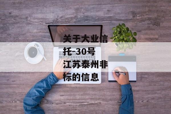 关于大业信托-30号江苏泰州非标的信息